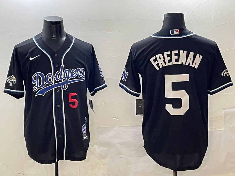 Men Los Angeles Dodgers #5 Freeman Black Fashion Game 2025 Nike MLB Jersey style 3066->los angeles dodgers->MLB Jersey
